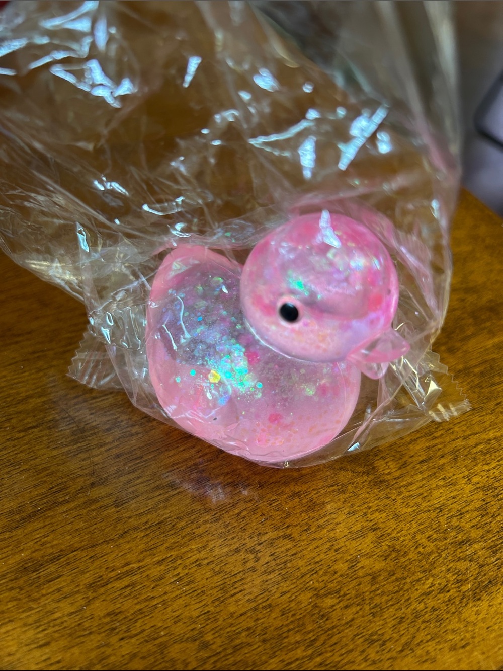 Pink Glitter Duck Squishy